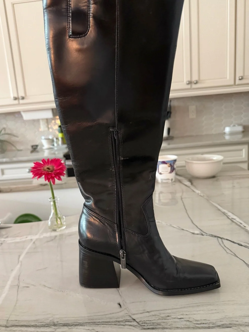 Vince Camuto Sangeti Knee-High Block Heel Leather Boots